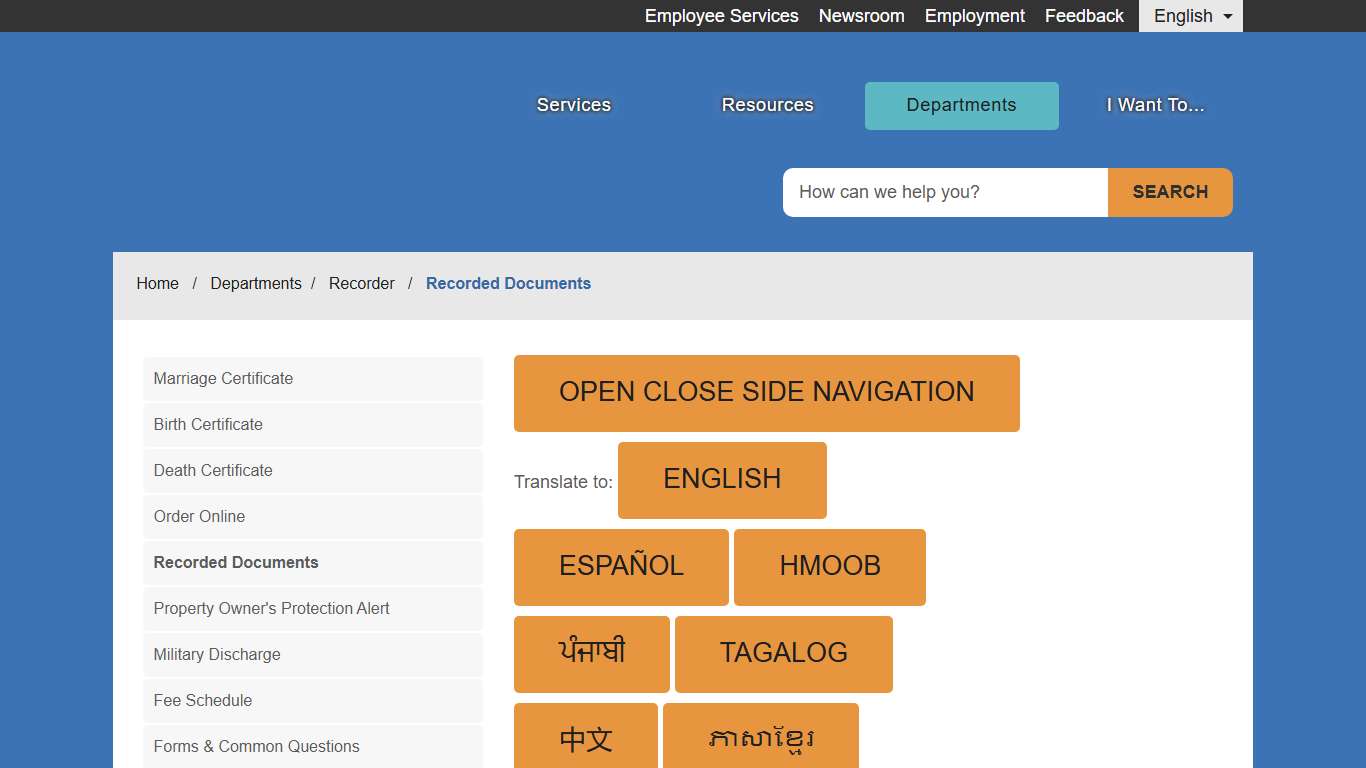 Recorded Documents - County of Fresno